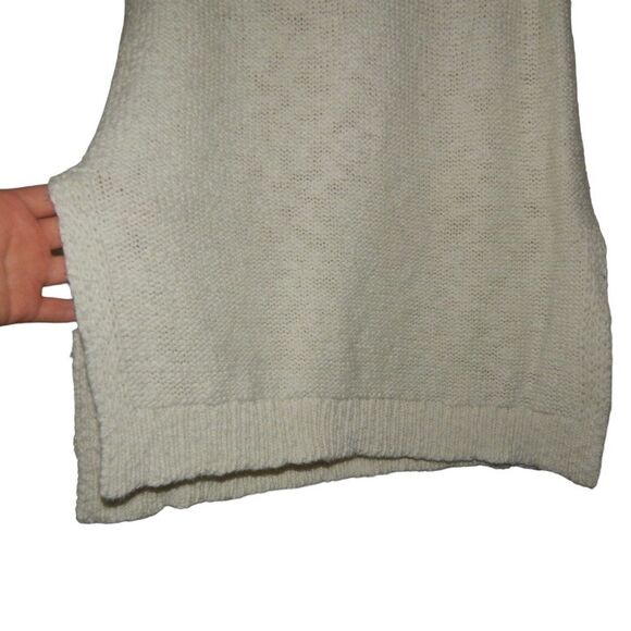 ANN TAYLOR LOFT women's medium white cream knit tunic sleeveless sweater top - Picture 5 of 13